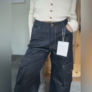 NWT DIESEL WIDELEG CARGO DENIM  Zoe wide leg relaxed vintage